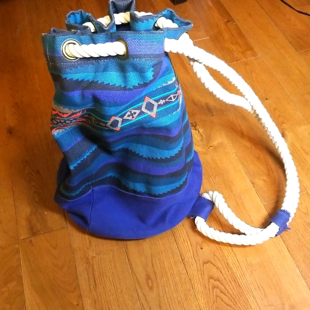 Vintage Pendleton Navajo Southwestern Boho Crossbody Backpack - Picture 6 of 7